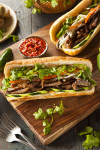 越南猪肉 banh mi 三明治