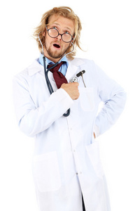 搞笑失踪人员在眼镜的搞笑医生照片