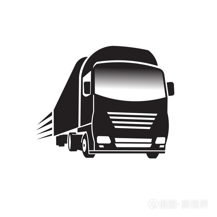 辆大卡车.运输及货物标志的概念