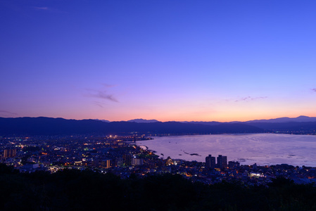 诹访的城市夜景