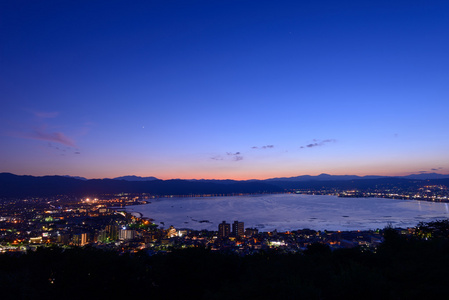 诹访的城市夜景