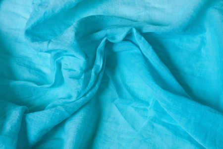 纺织织物在蓝色单色