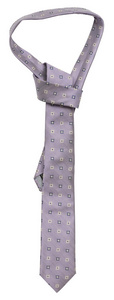 淡紫色的真丝领带