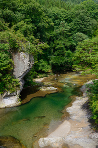 fukiware 瀑布在群马县，日本