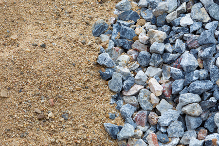 沙子和石头为建设工作