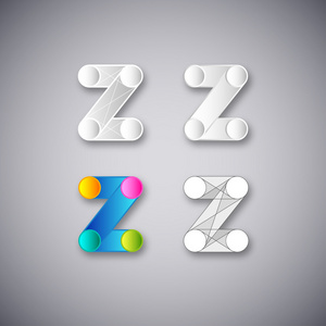 抽象矢量组合的字母 z