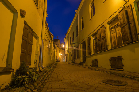 在立陶宛维尔纽斯旧城的街道
