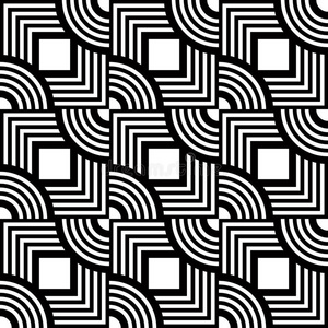 简单黑白无缝几何图案,简单矢量黑白条纹照片