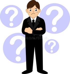 卡通人询问问题图片