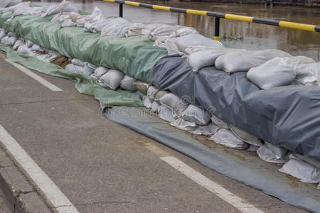防洪沙袋墙2照片