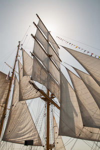 旧帆船的帆