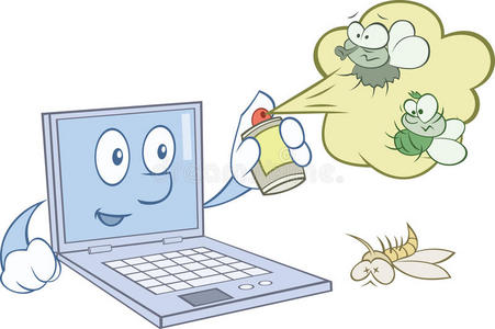 下载病毒计算机正在防止病毒入侵照片