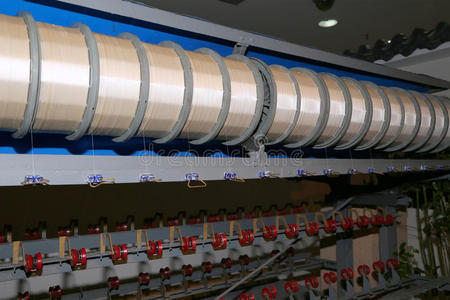 北京中国工厂的旧丝绸机器