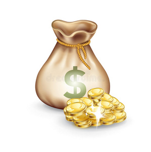 侧边装有金币的钱袋照片