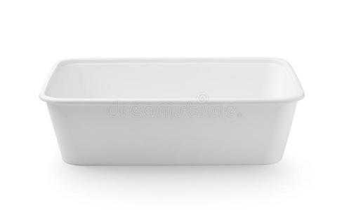 白色背景塑料食品盒