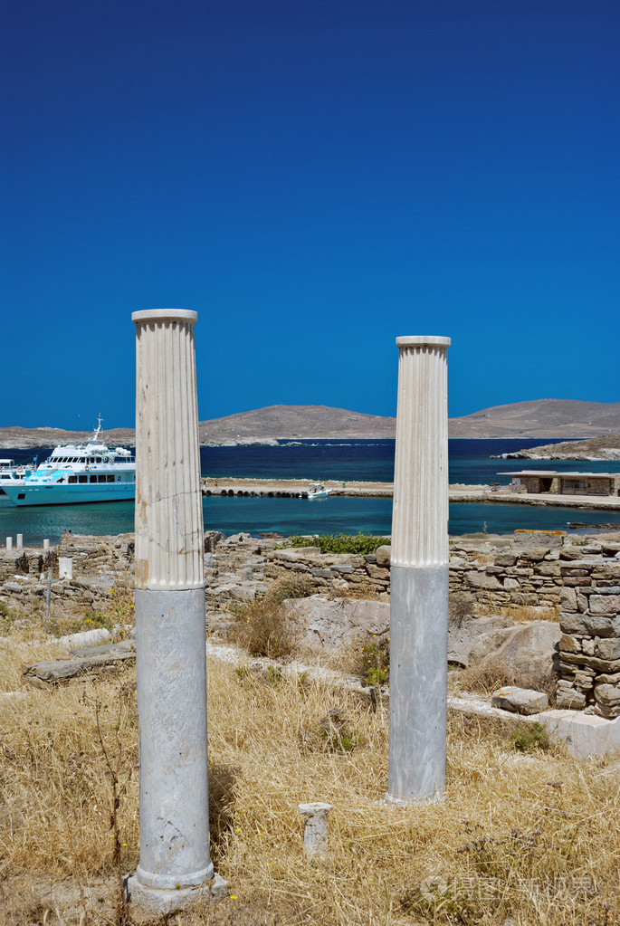 爱奥尼亚海列资本gre得洛斯岛上的建筑细节