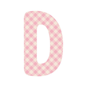 粉红方形图案字母 d