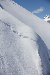 山边坡和雪檐板