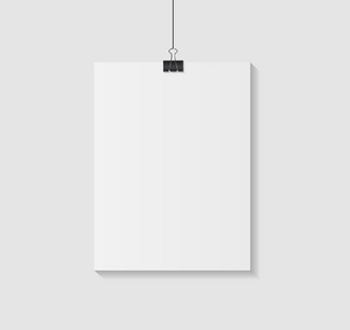 剪辑矢量插画白色空白页照片