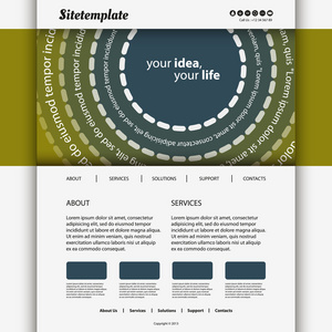 网站设计与抽象的圆环