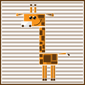 抽象几何长颈鹿