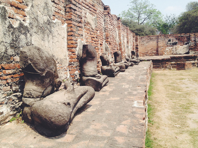 玛哈泰寺寺在大城府历史公园