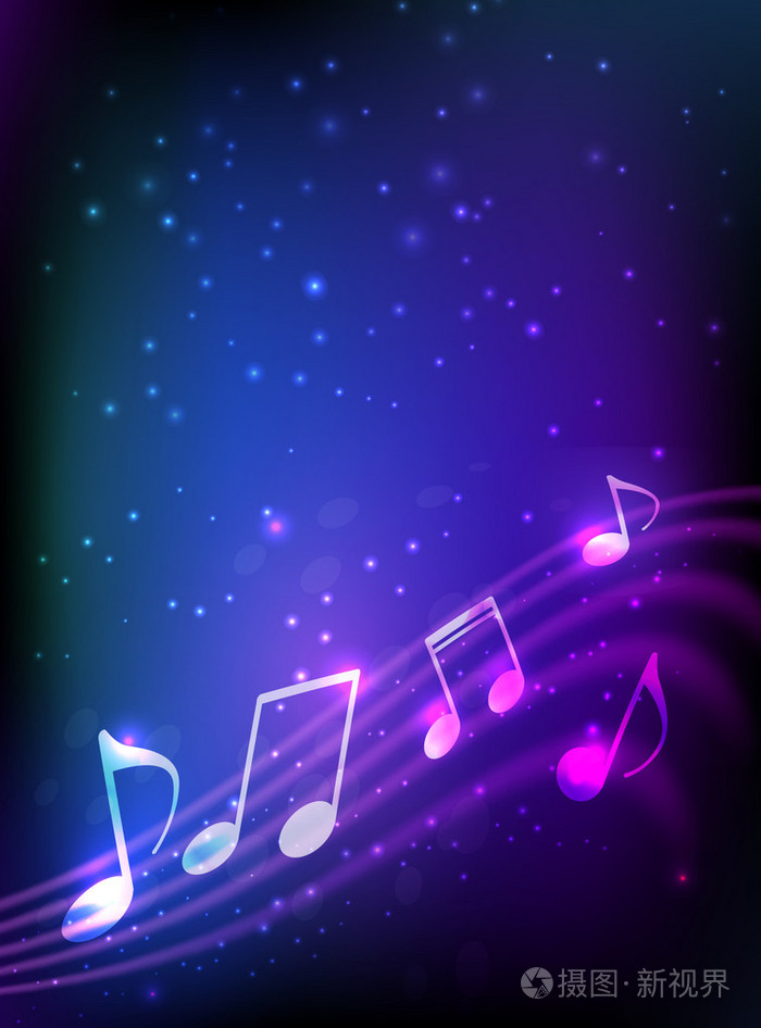 蓝色抽象音乐背景