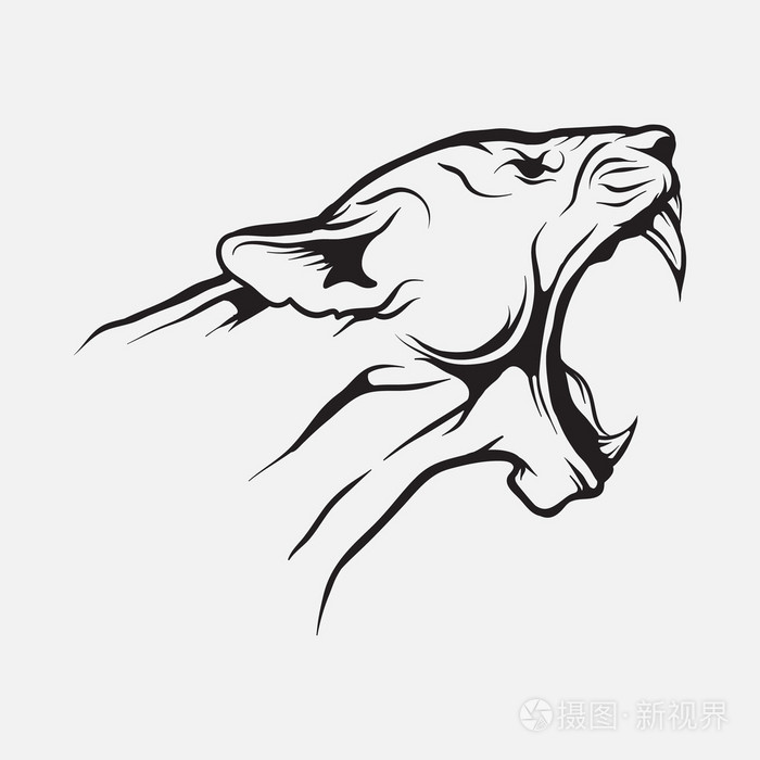 狮子的脑袋.矢量插画-正版商用图片1gf5di-摄图新视界