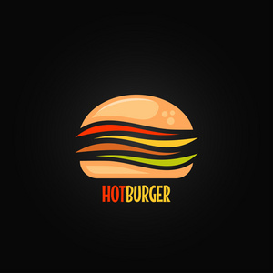 汉堡符号汉堡包图标设计背景