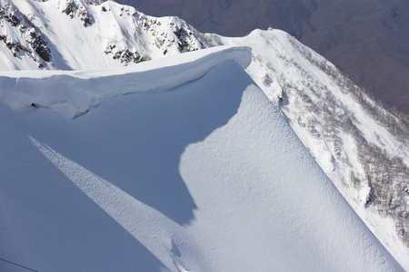 山边坡和雪檐板