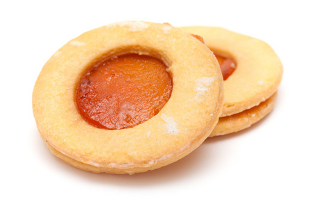 黄油 杏酱的传统烹饪饼干