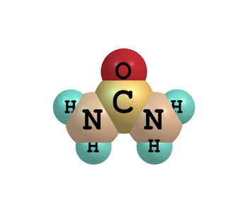 尿素分子上白色孤立照片