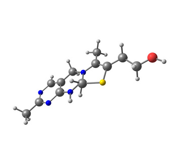 硫胺素 维生素 B1 分子结构对白色