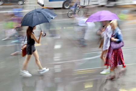 下雨天运动模糊