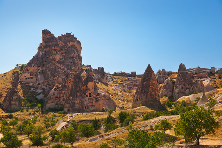 洞穴在卡帕多西亚土耳其城市