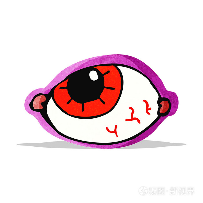 卡通幽灵般的眼睛