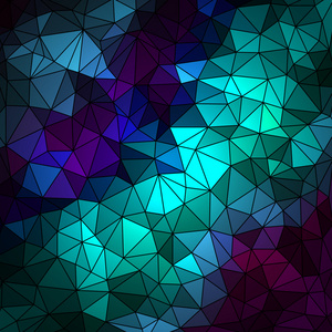 安排在一个黑色的背景上的明亮三角形元素组成的抽象几何五彩的背景