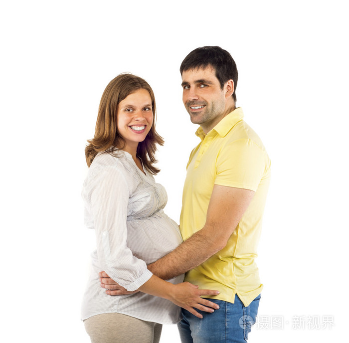 怀孕的妻子的男人