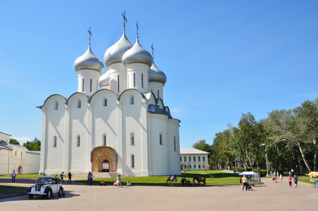 sofiysky 大教堂的金色圆环的俄罗斯沃洛格达克里姆林宫