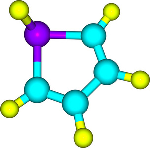 白色背景上的 arsole 的分子结构