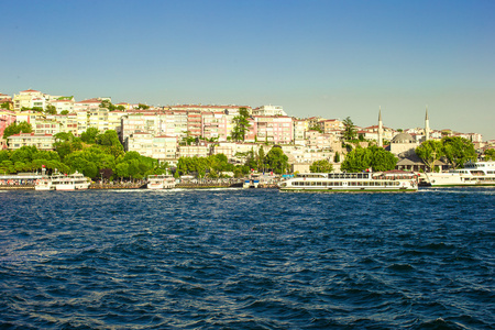 全景的美丽城市伊斯坦布尔博斯普鲁斯海峡
