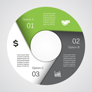 矢量商务演示文稿的圆图图