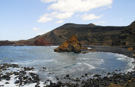 埃尔福在加那利群岛的兰萨罗特岛的大西洋火山岛上