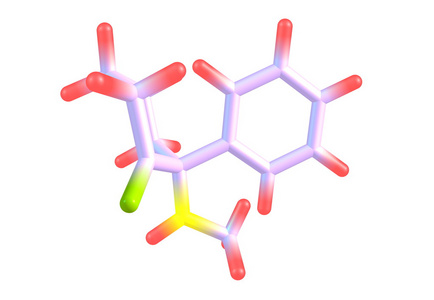 白色衬底上的分子