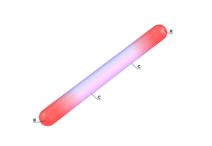 乙炔分子结构上白色孤立