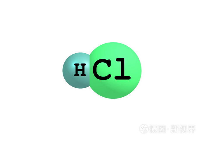 氯化氢分子结构对白色