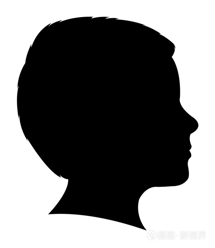 一个小男孩的头部剪影