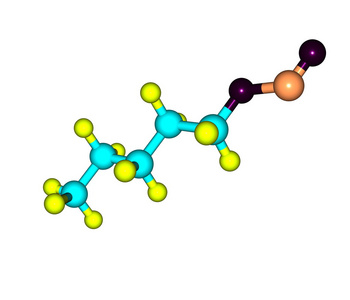 亚硝酸异戊酯分子结构上白色孤立