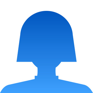 阿凡达  互联网社会女性的配置文件为蓝色。矢量