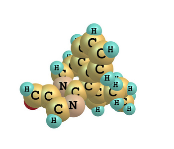 alcaftadine 分子结构上白色孤立